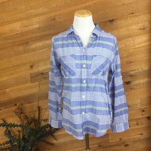 American Eagle Vintage Boyfriend Plaid Top
